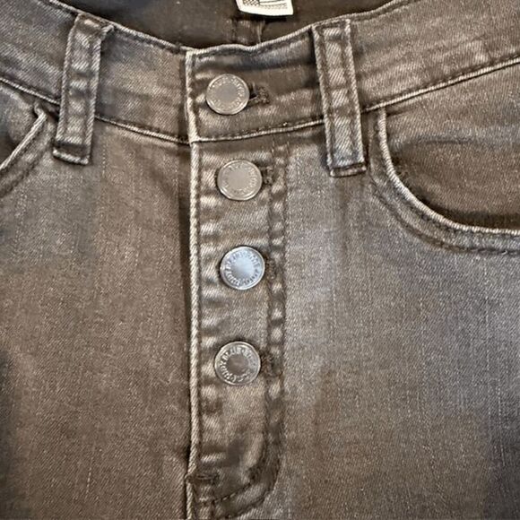 Judy Blue Lani Skinny Distressed Button Fly Jeans Stonewashed Black Size 9/29 - Picture 7 of 15